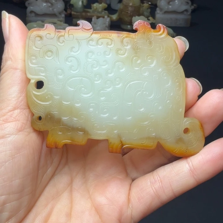 大***象古玉老玉收藏珍品挂件