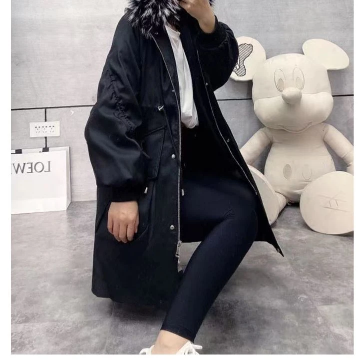 8802款-中长款抽绳显瘦外套