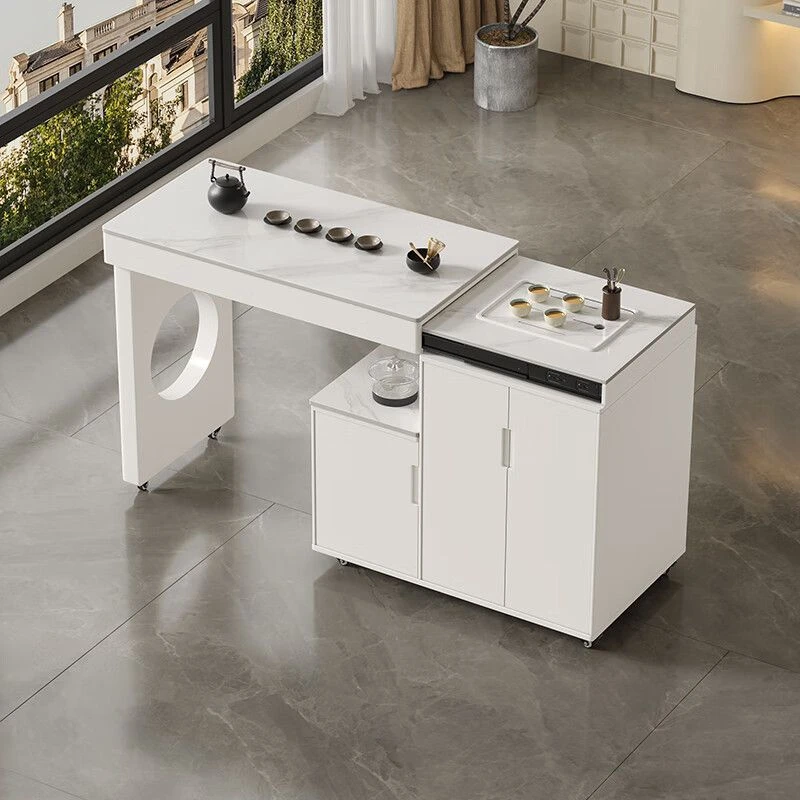 2025可移动伸缩旋转茶车轻奢烧水壶一体阳台可家用可办公大小户型