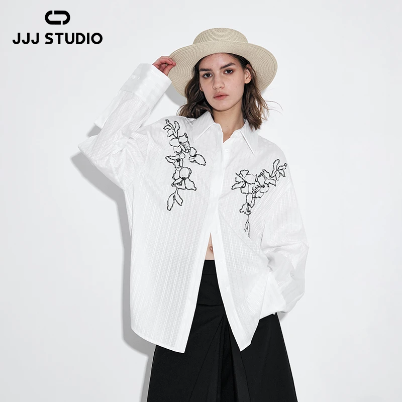 JJJ STUDIO 白色衬衫女 JDWWS1C040