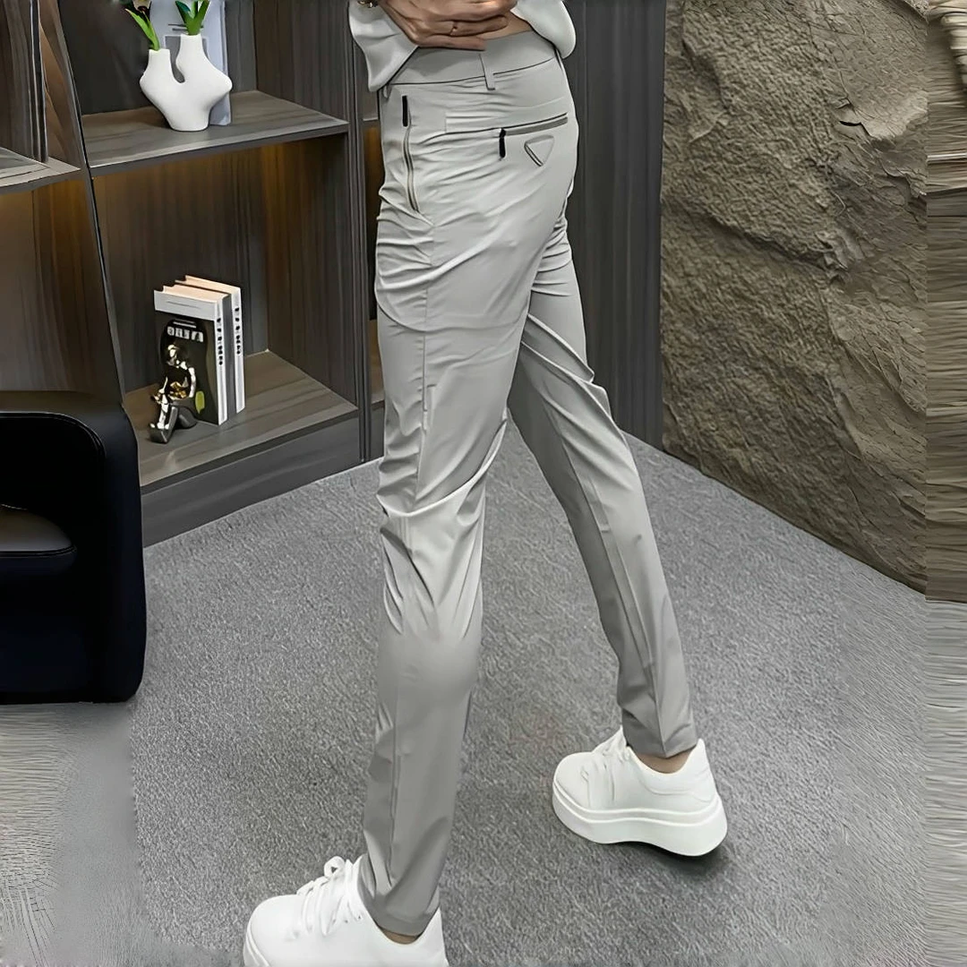 男士休闲裤2025年秋季新款百搭修身弹力薄款潮流韩版透气舒适时尚