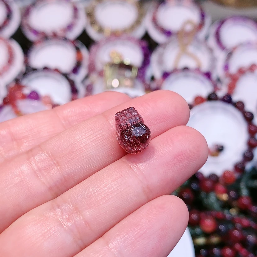 【闪购商品】水晶珠宝半成品未镶嵌布****檬水晶(配件）貔貅单个