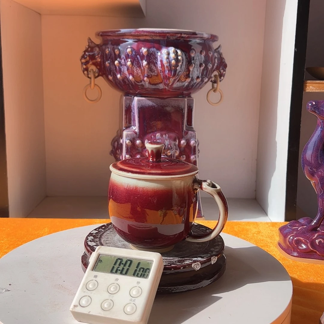 摆件简****。郑家钧窑摆件