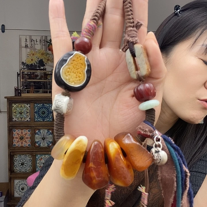 蜜蜡项链未镶嵌项链