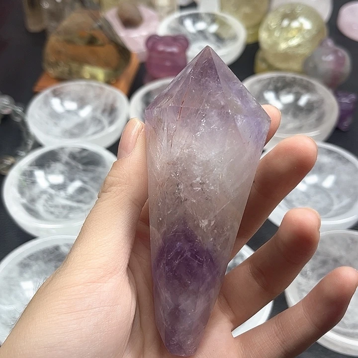 珠宝半成品未镶嵌紫晶42水晶石