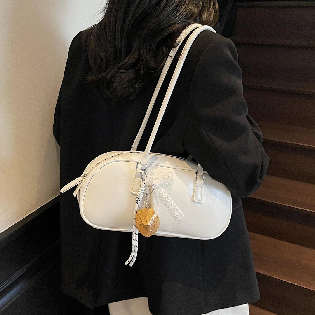 韩国小众气质腋下包2025新款女式保龄球包时尚潮百搭通勤单肩包