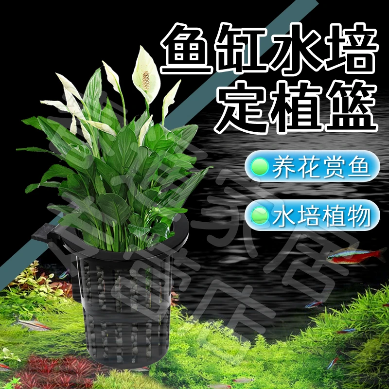 【宠大条】鱼缸水培定植篮无土栽培种植篮壁挂式水草杯鱼缸造景装饰