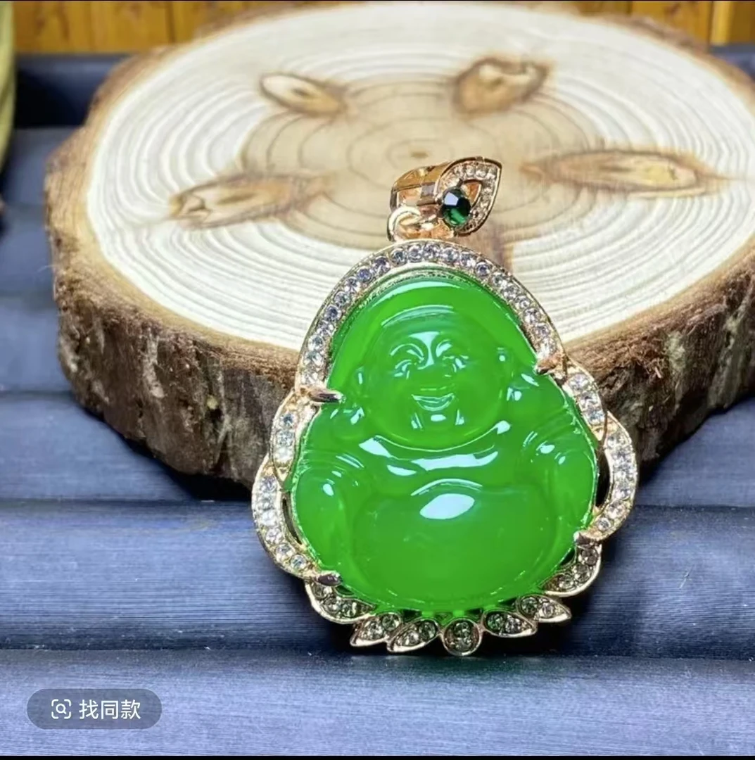 时尚饰品 男女佩戴原创设计新颖精美绿佛公吊坠888