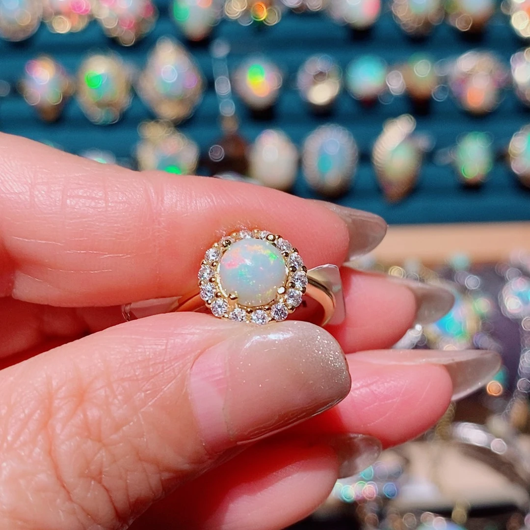 欧泊银S925镶嵌戒指