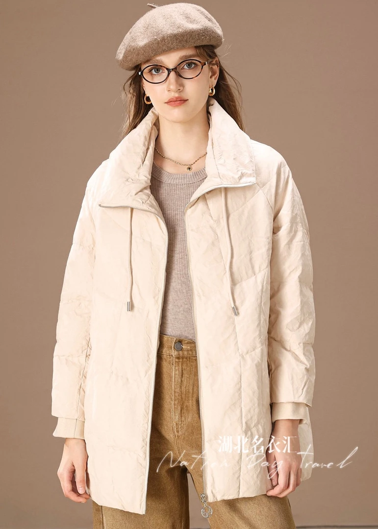 【AYH11-9103】2025年立领灯笼袖厚款时尚冬装女装羽绒服显瘦