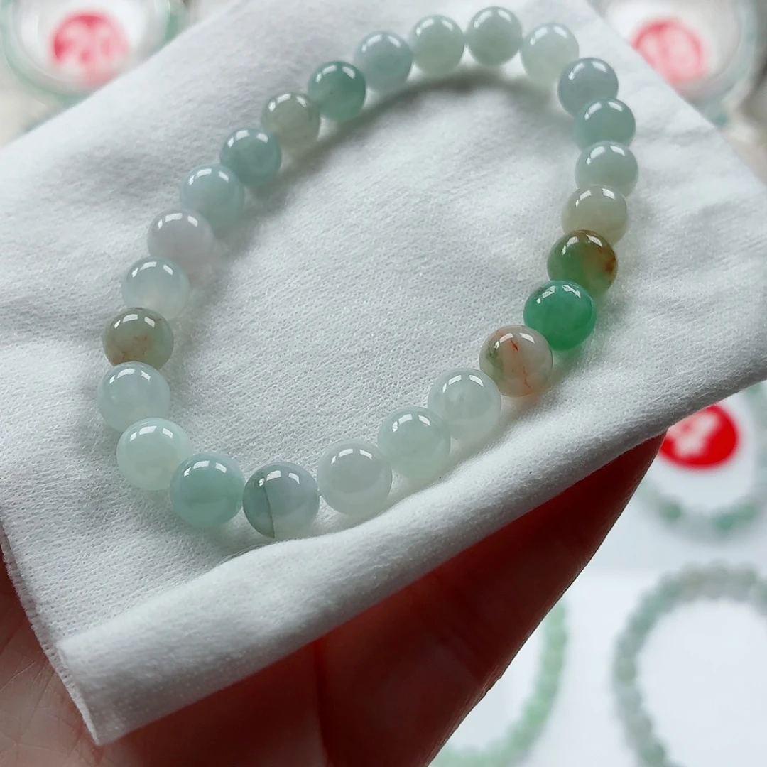 翡翠未镶嵌手链卡7.5（货尾）