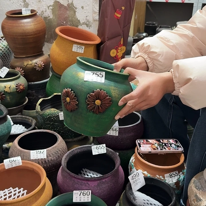 金绿坛子755高度20口径15