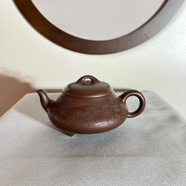 250毫升宜兴紫砂壶手工原矿汉棠石瓢壶