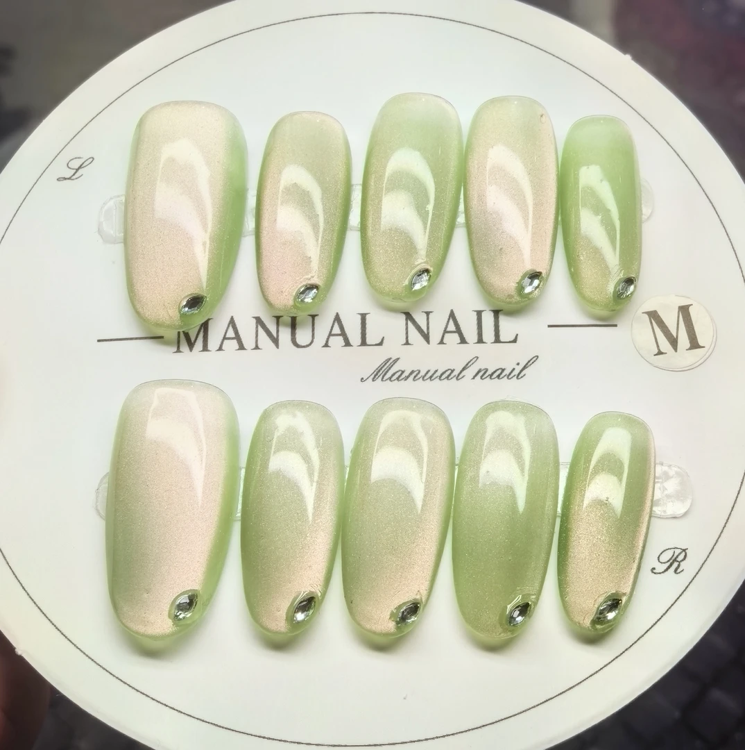 新款绿樱  纯手工穿戴甲