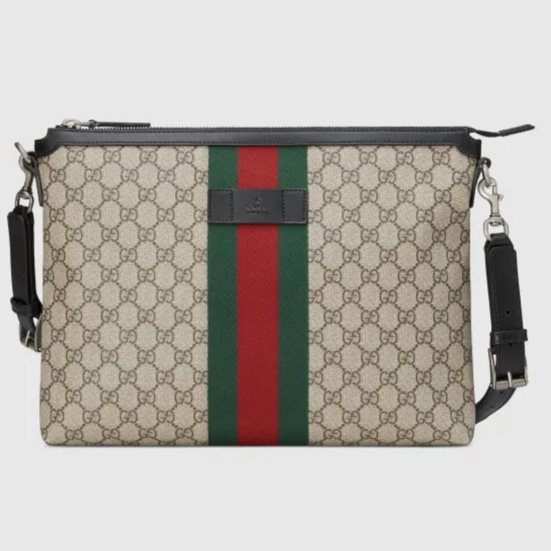 99新 GUCCI/古驰 Gucci古驰老花帆布斜挎包（11688）