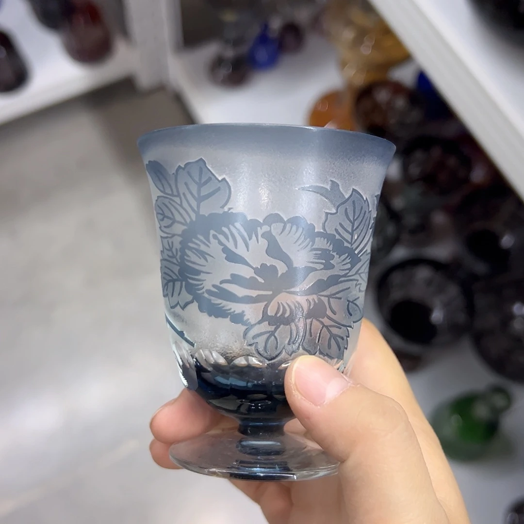 水晶玻璃平底款微瑕一个