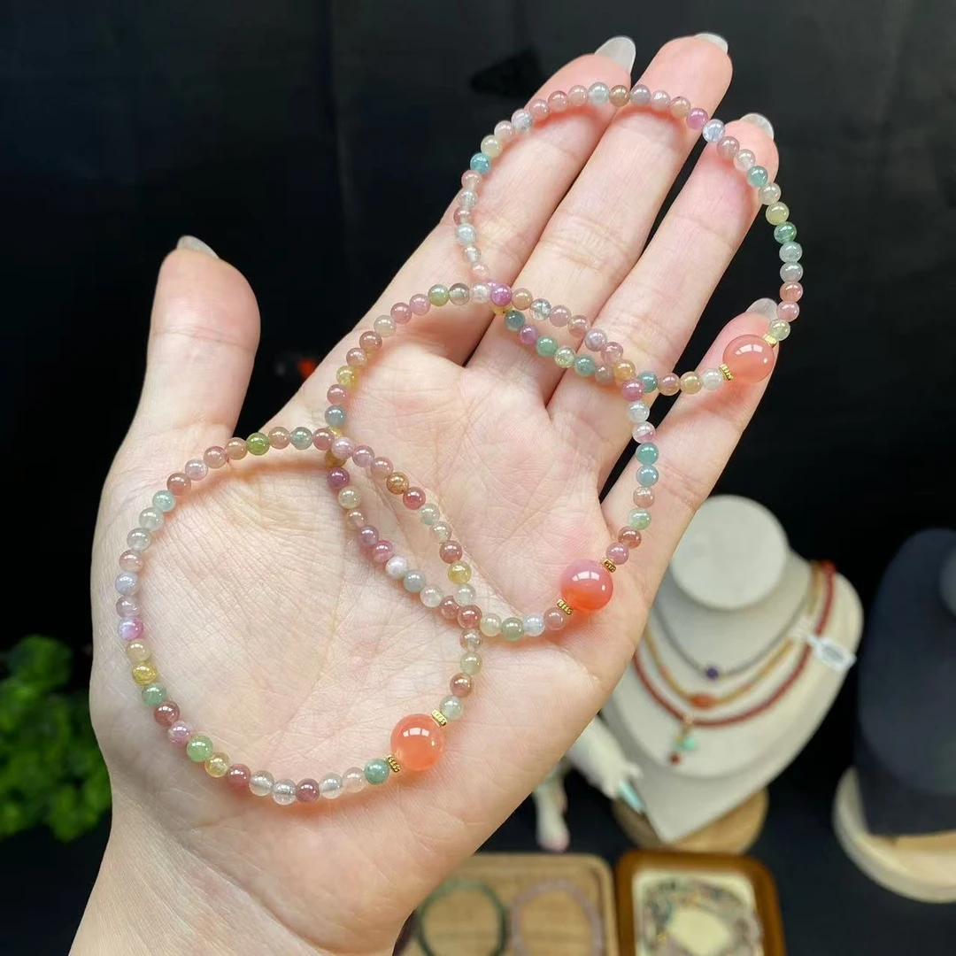 【马卡龙碧玺3.6m手串】A661搭配盐源手串多样性发一女款时尚百搭