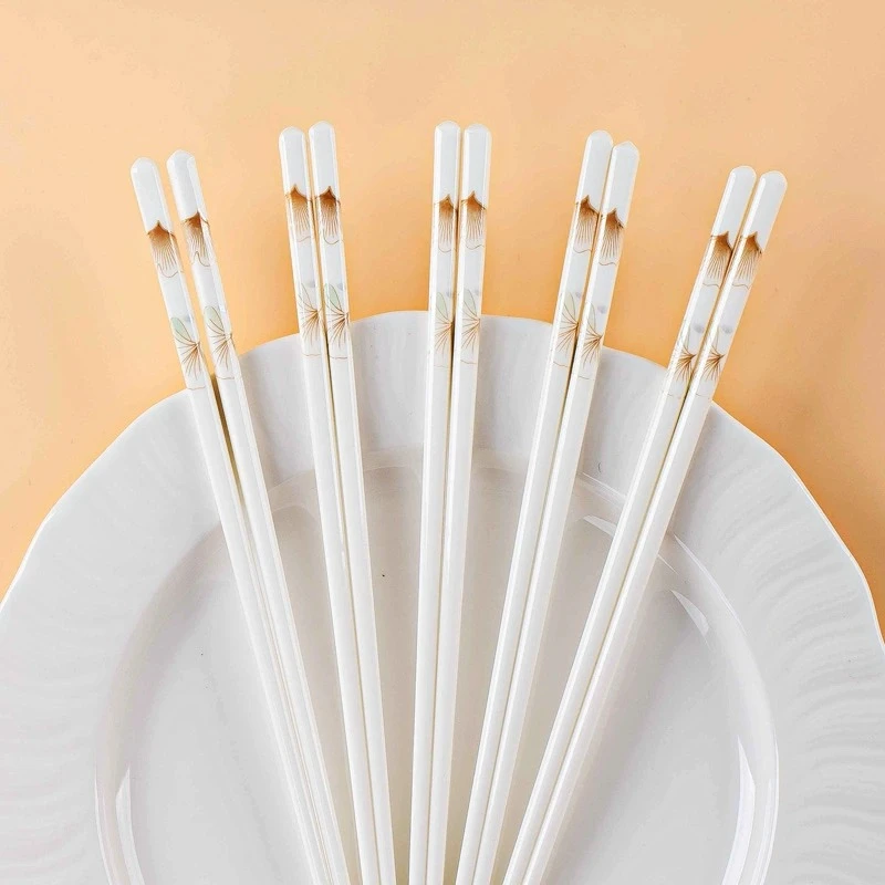 幸福时光骨瓷陶瓷筷子10双景德镇骨瓷餐具无漆环保家用