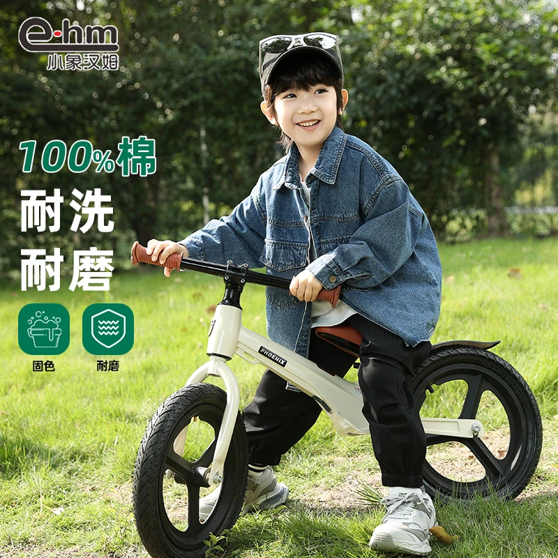 K25101 小象汉姆童装男童牛仔衬衫春装儿童薄外套男孩帅气上衣软