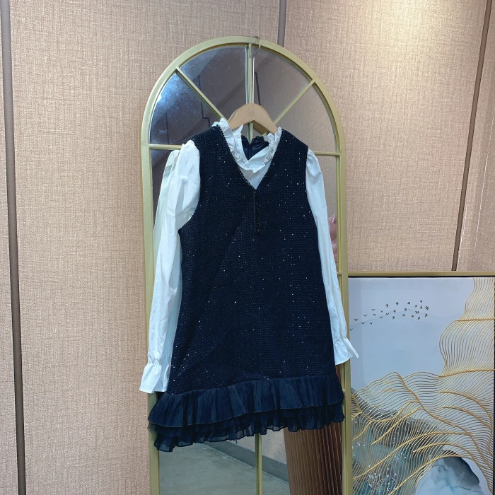 BJ749孕妇黑色背心裙两件套110产后拍