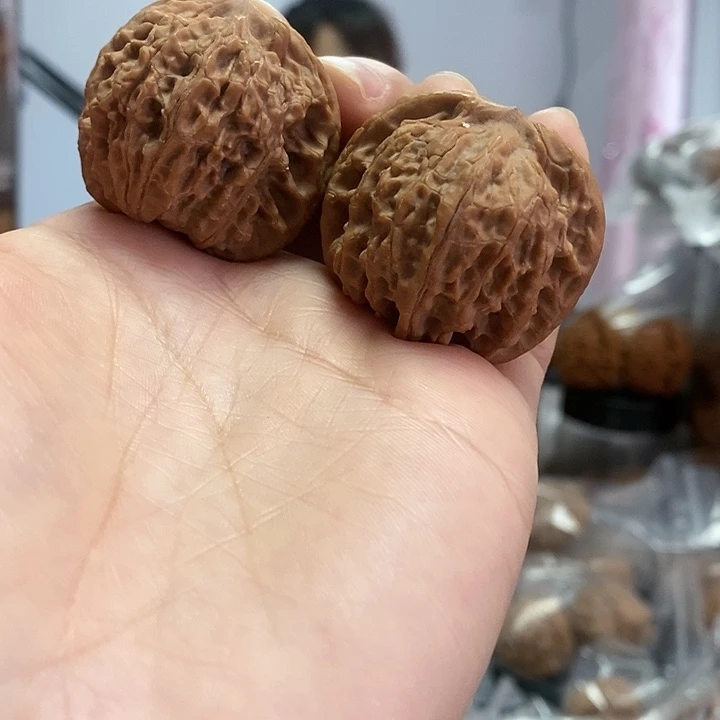 把件文玩核桃37闷尖凤眼小众