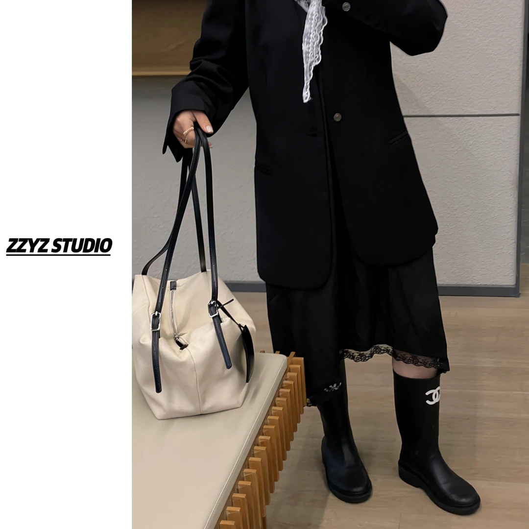【ZZYZ】“内搭单穿”二色V领蕾丝花边无袖背心吊带连衣裙