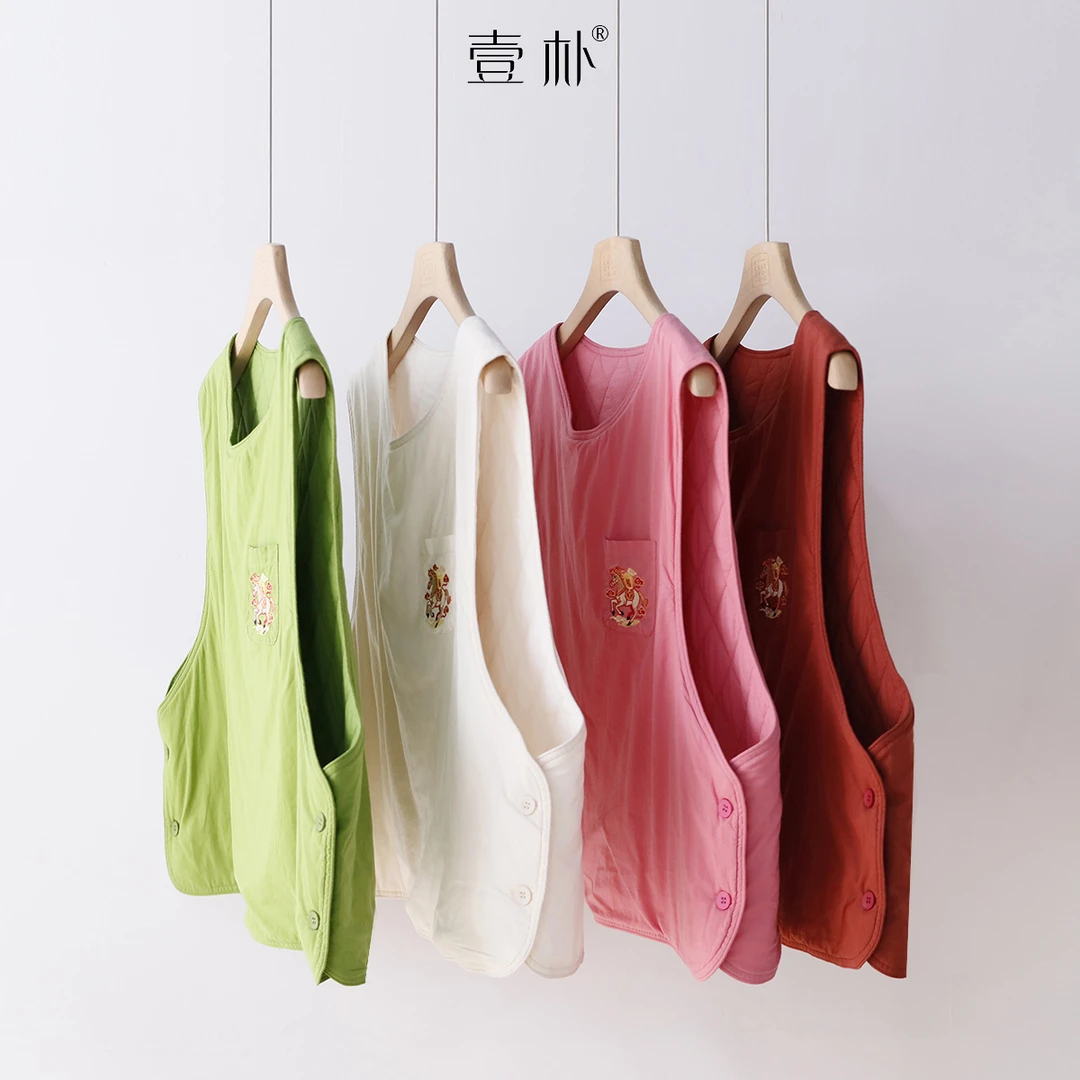 秋冬复古小马刺绣宽松显瘦棉马甲背心 夹棉马夹上衣 5SP636