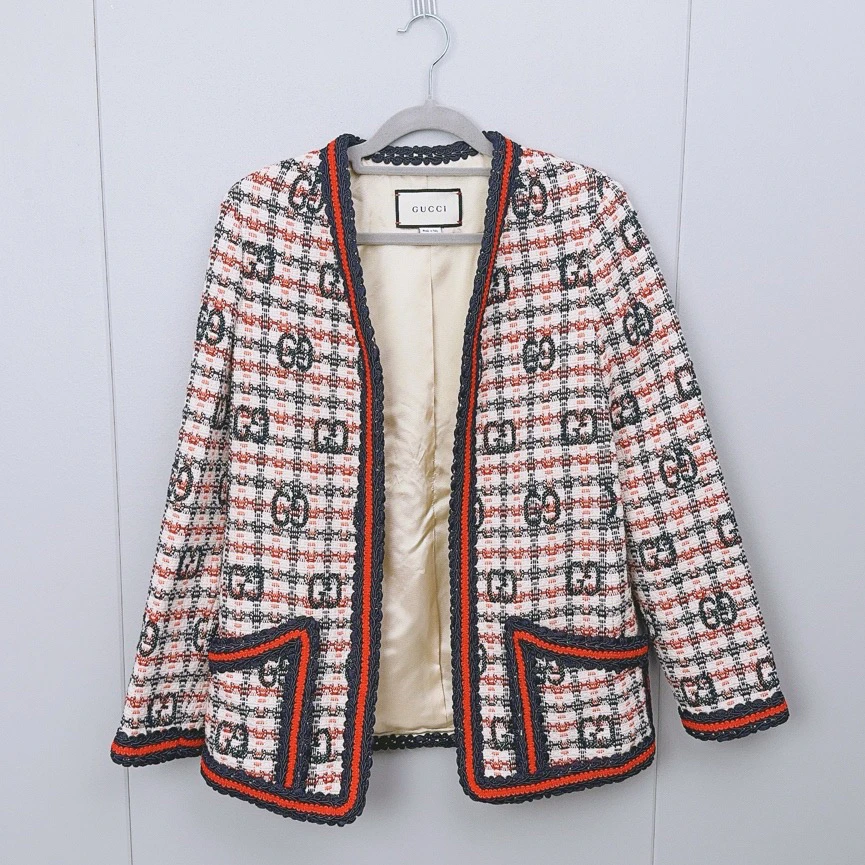 99新 GUCCI/古驰 36码/满印开衫/99新/jm07143