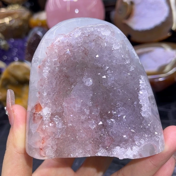 水晶未镶嵌珠宝半成品彩晶簇