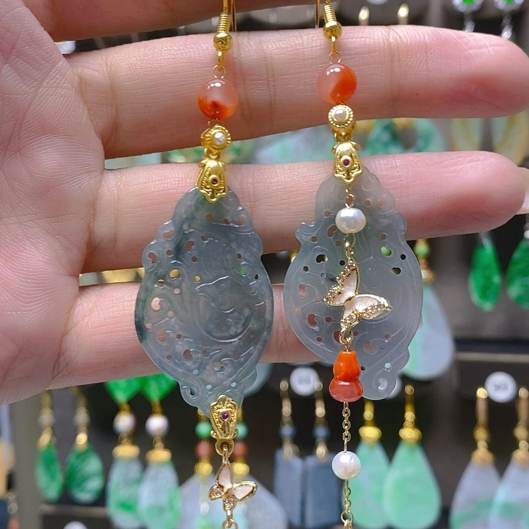 未镶嵌翡翠耳饰翡翠