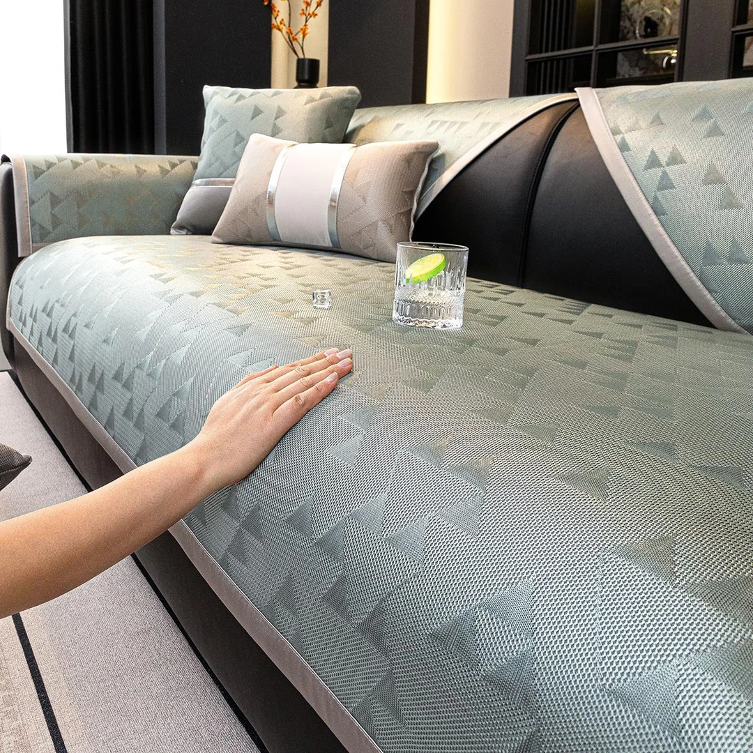 冰丝沙发垫夏用夏季凉感凉席坐垫新款皮沙发专用防滑垫盖布巾