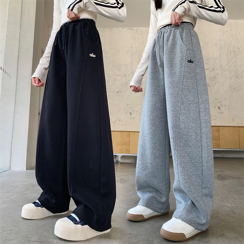 女童阔腿裤春秋款2025新款儿童运动休闲裤秋季女大童秋装直筒裤子