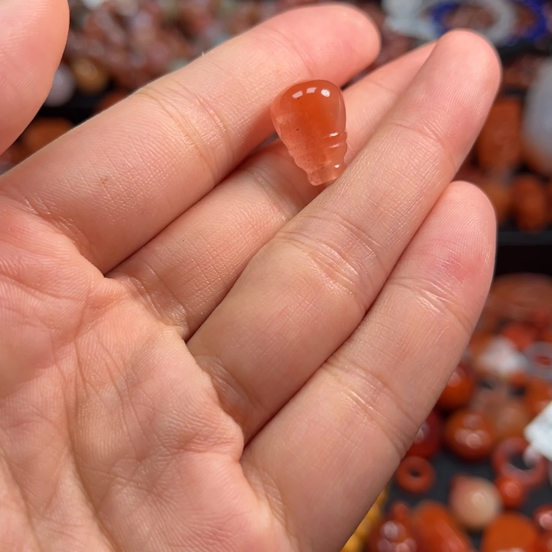 南红玛瑙配饰三通10.8mm未镶嵌