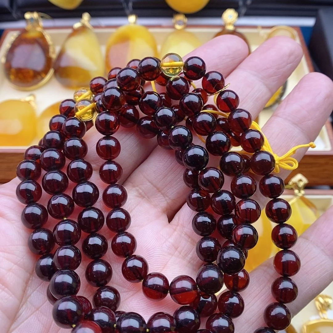 未镶嵌琥珀手串血珀