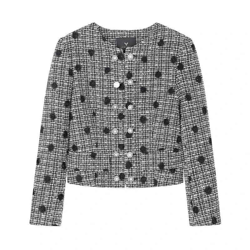 【达人专属】小香风短外套圆领时尚名媛风上衣女N1122