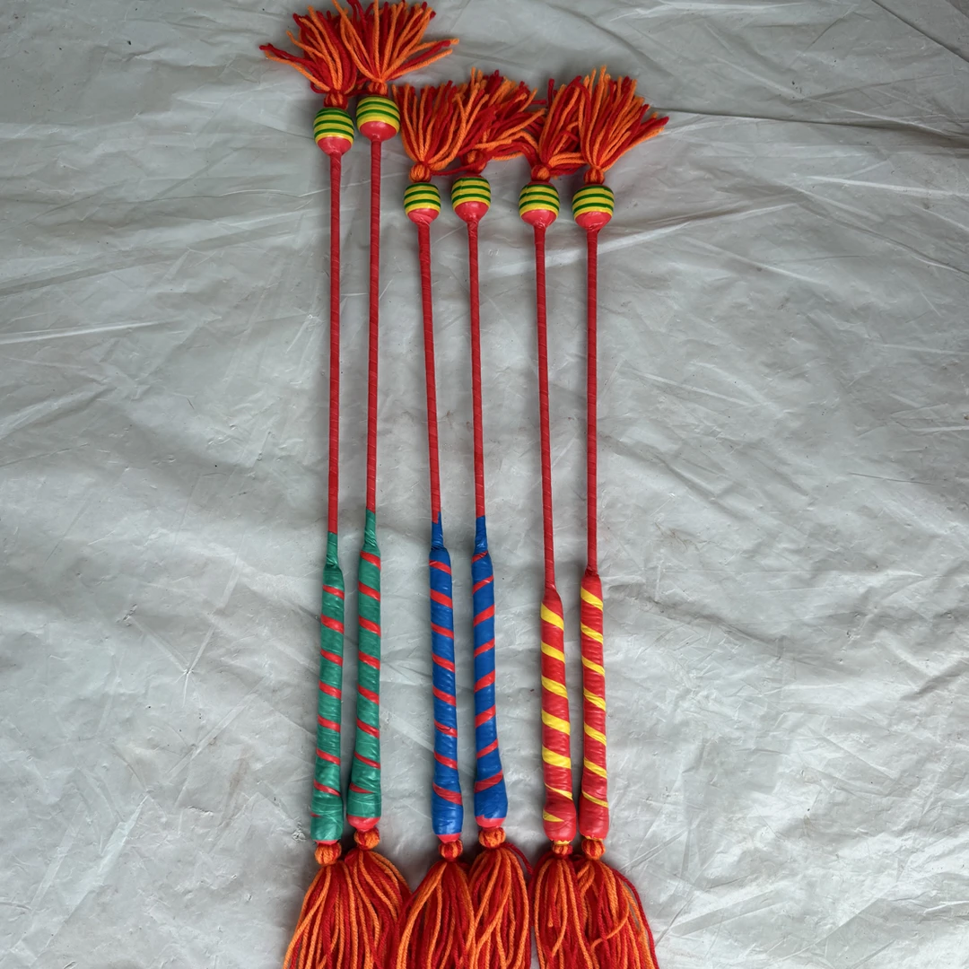 手工制作花漾鼓棒鼓舞鼓棒锣鼓棒中国鼓棒牛皮鼓打鼓棒