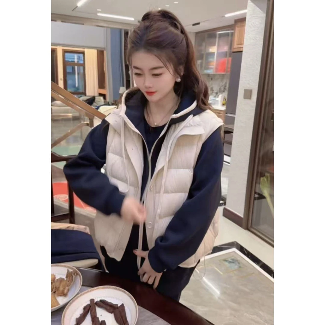 『云朵休闲X』时尚气质百搭马甲套装羽绒服9695+6317