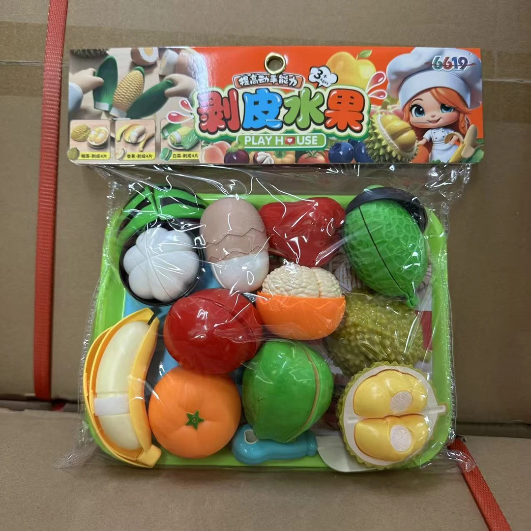 可剥皮水果切切乐，高质量过家家玩具