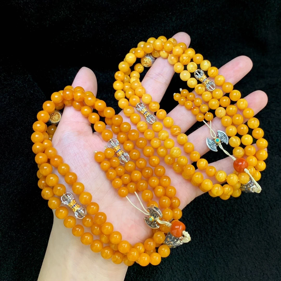 【小宝珠宝】24 T26060-蜜蜡项链/手链两用-多样性发一件-6mm+