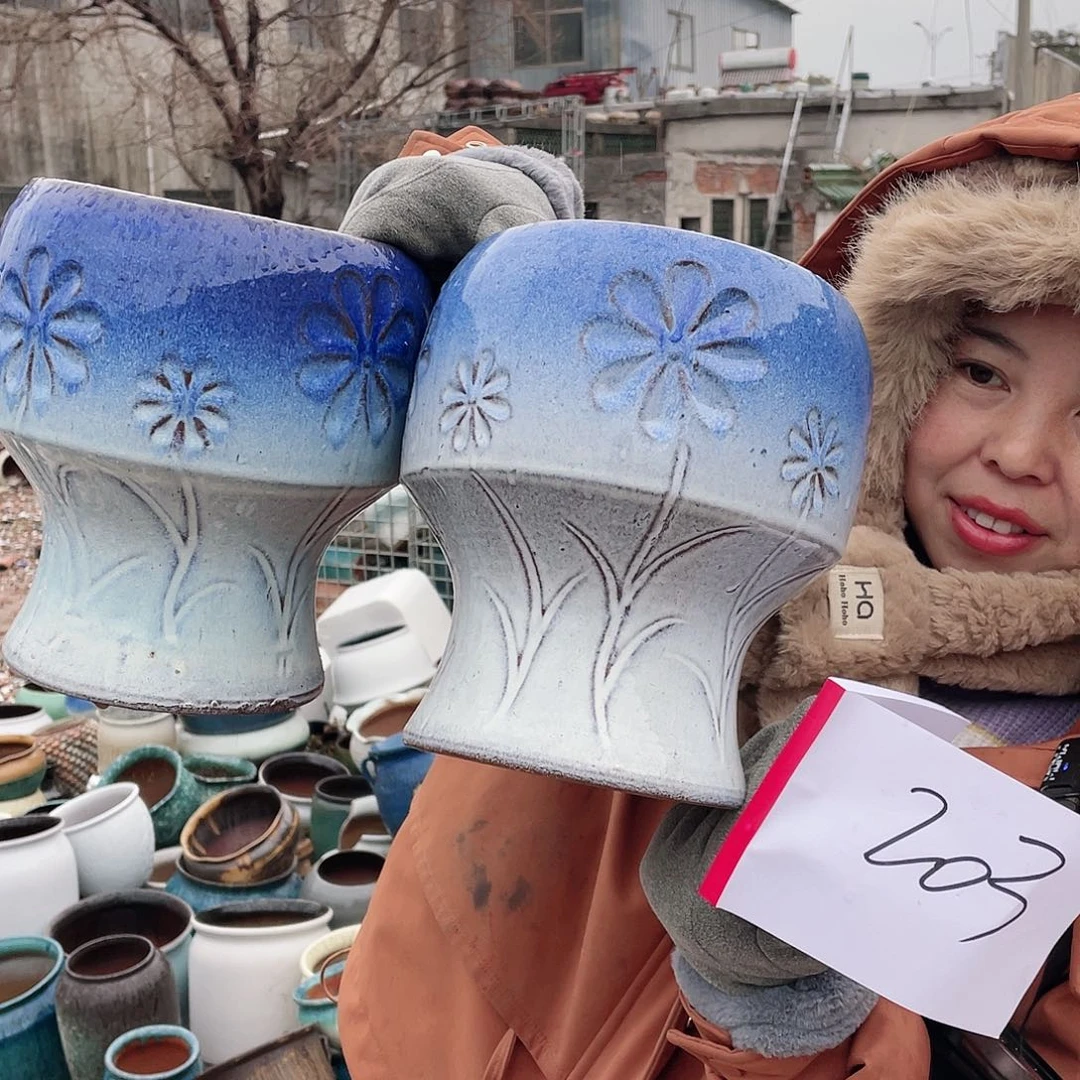 红陶王嫂花盆0126-203