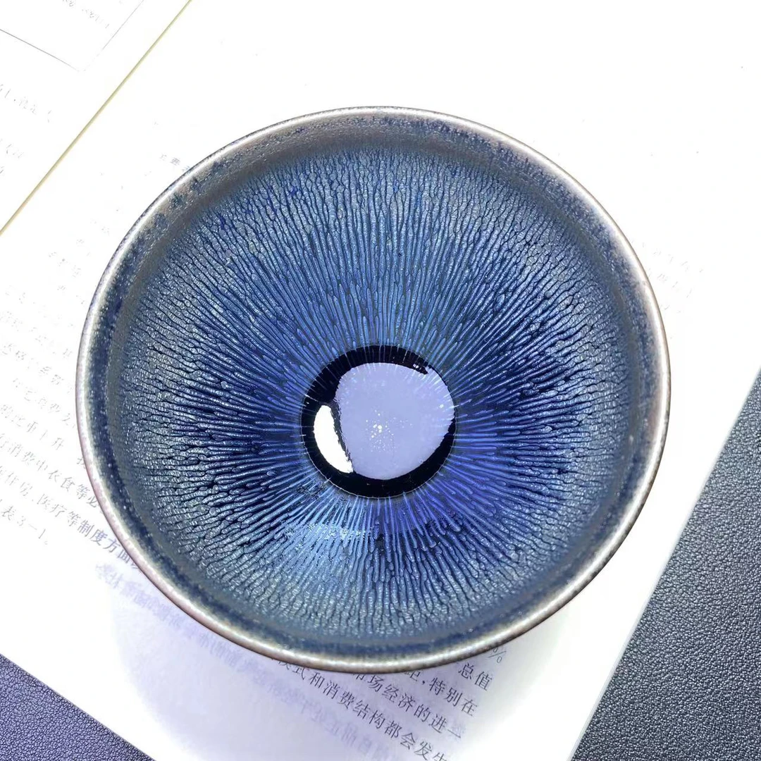 银毫束口器型养彩神器建窑建盏天目盏主人杯茶杯纯手工品茗杯茶盏