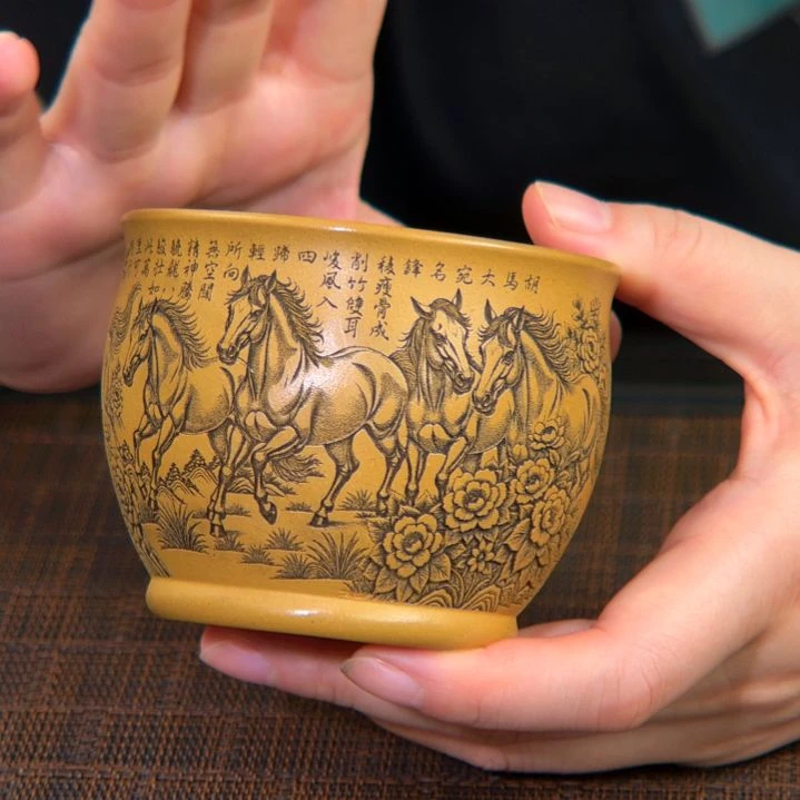 茶杯紫砂高货放漏
