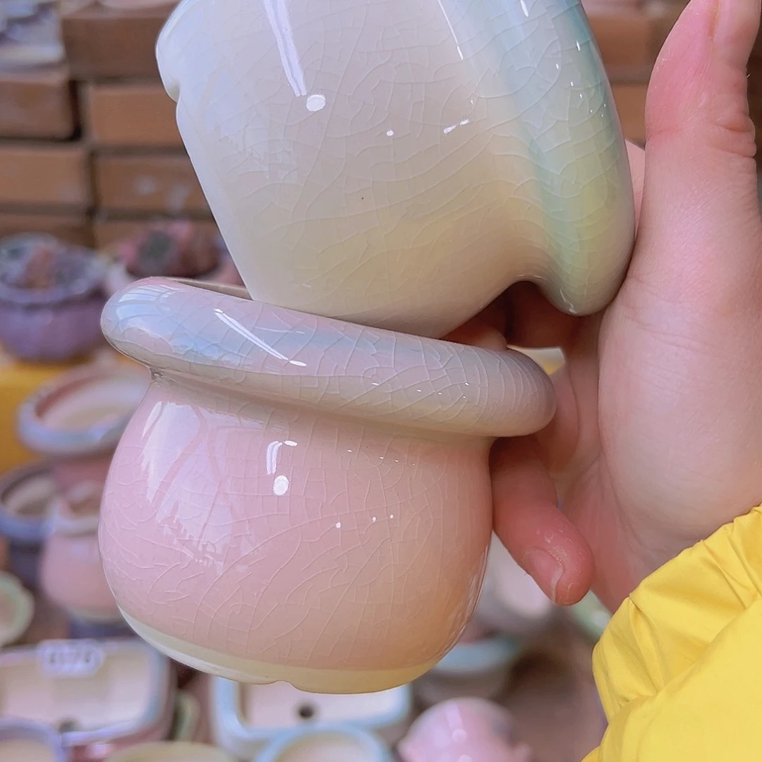 红陶 陶瓷花盆当场满12包邮