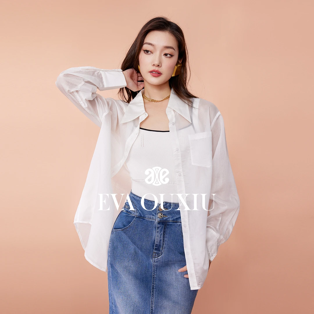 【唐长老】EVA OUXIU/伊华欧秀衬衫E33AC0753