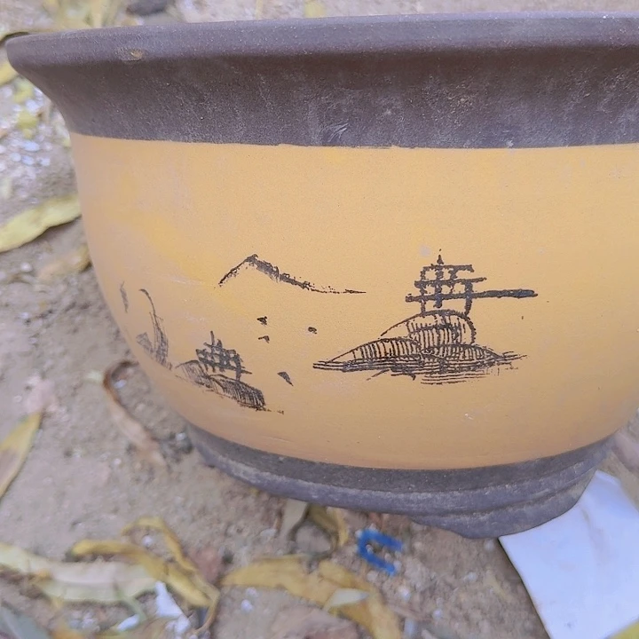 紫砂25黄色花盆花盆花盆花盆