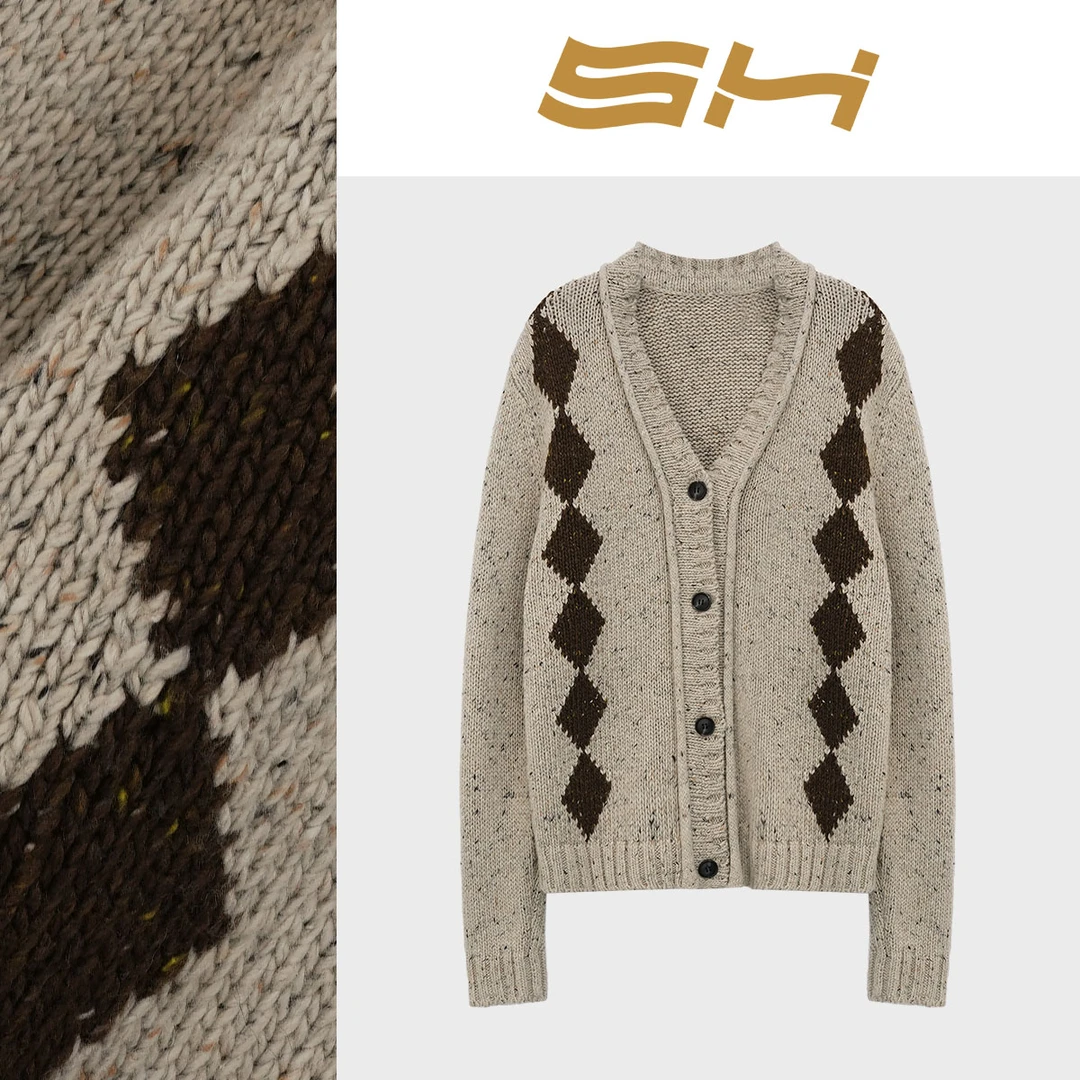 Glam Faye · 时尚新款慵懒风休闲针织开衫上衣女宽松毛衣外套