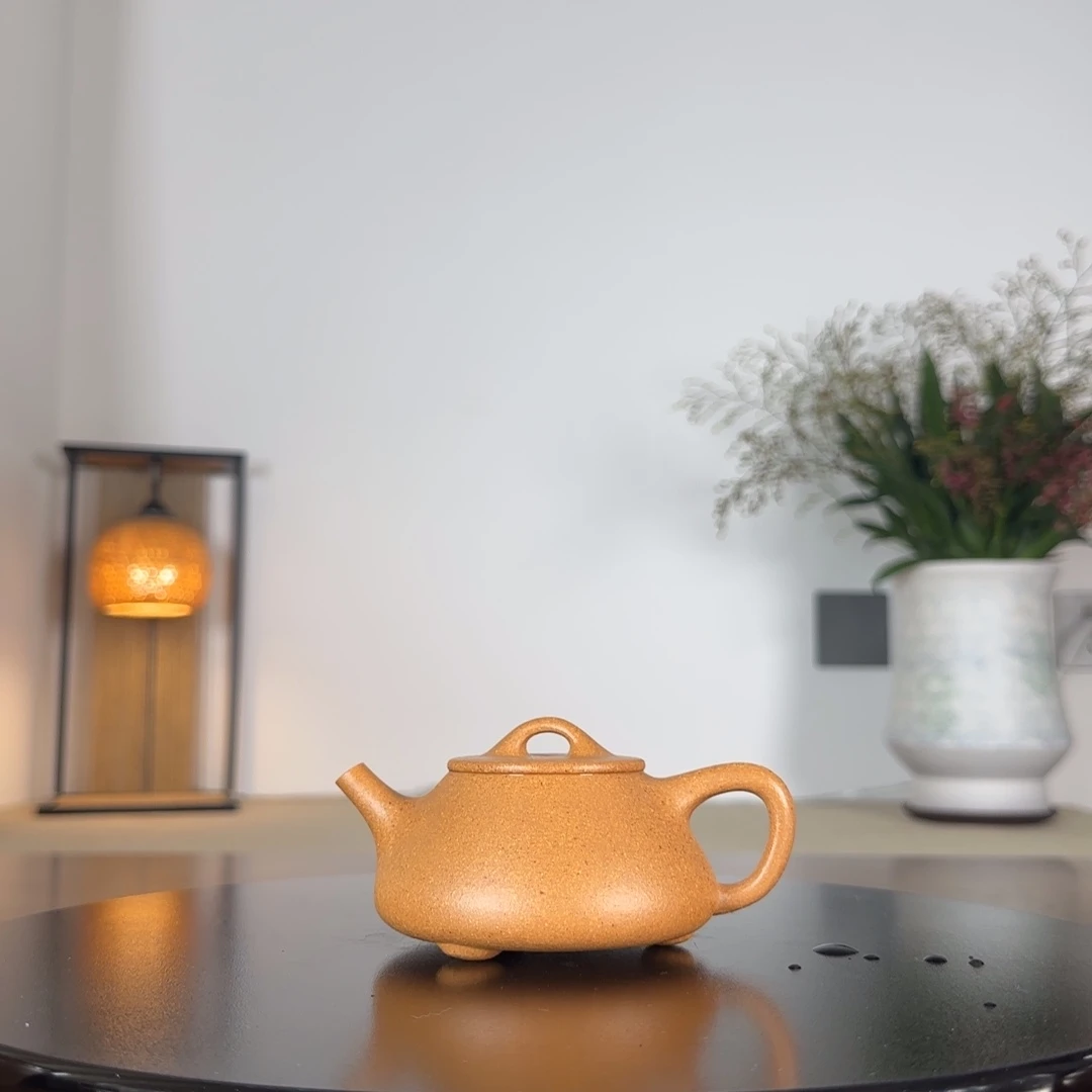 壶紫砂半手平盖石瓢145cc降坡泥