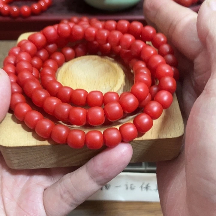 用***6玛瑙/玉髓未镶嵌手链云南高端老型108项链9mm