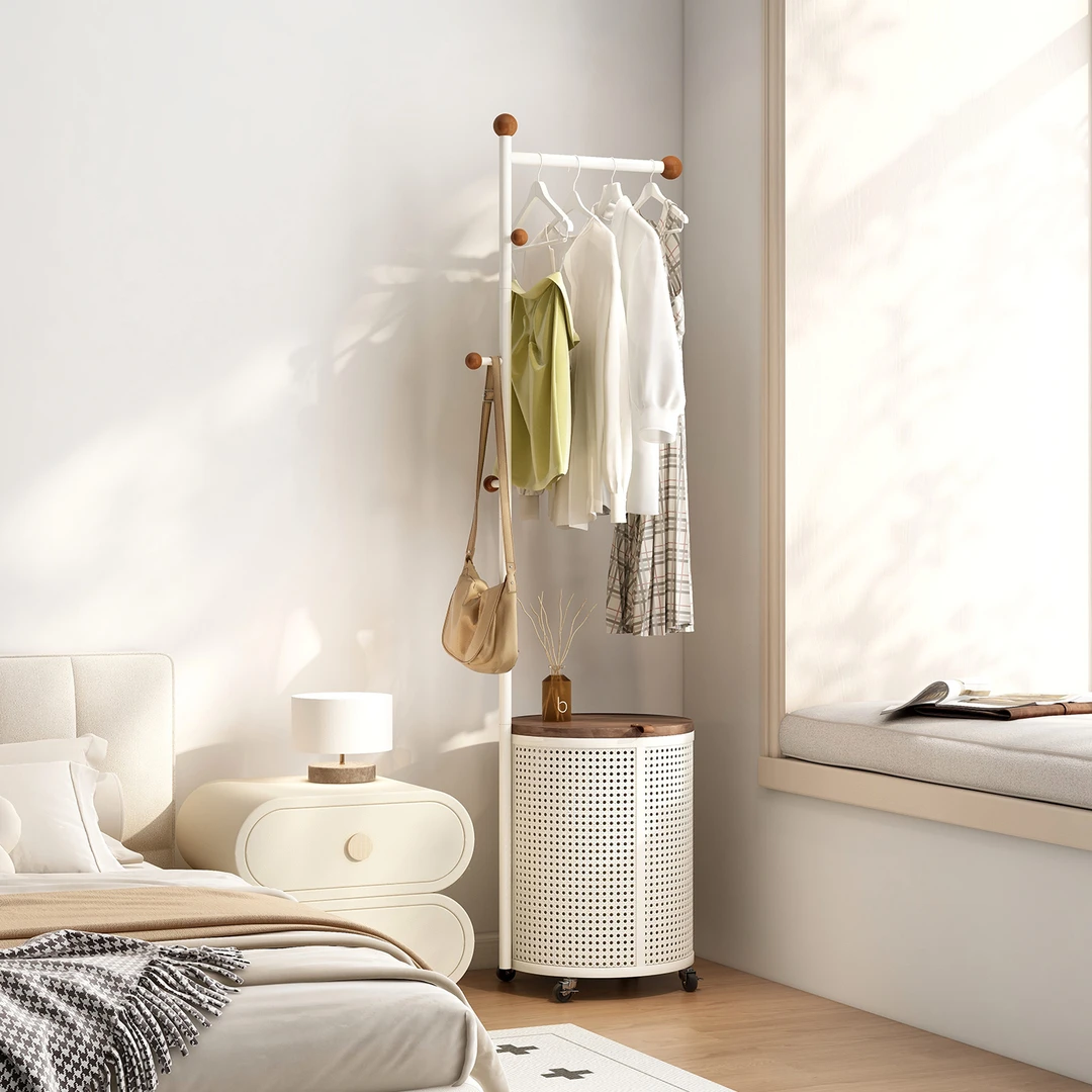 七夏夏专属衣架卧室落地挂衣架家用客厅衣服收纳架子可移动衣帽架