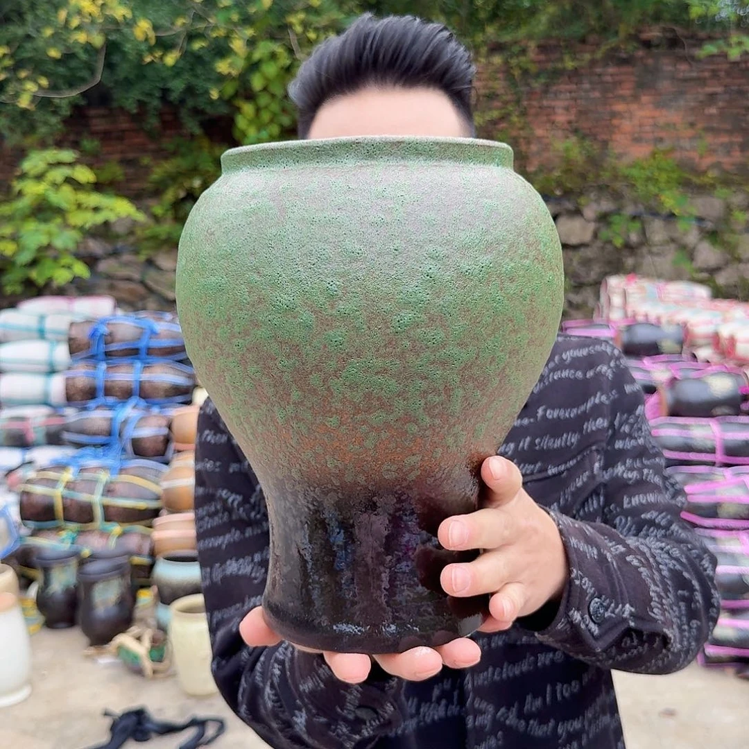 紫砂花盆口16高26（一个美人鱼牛油果小